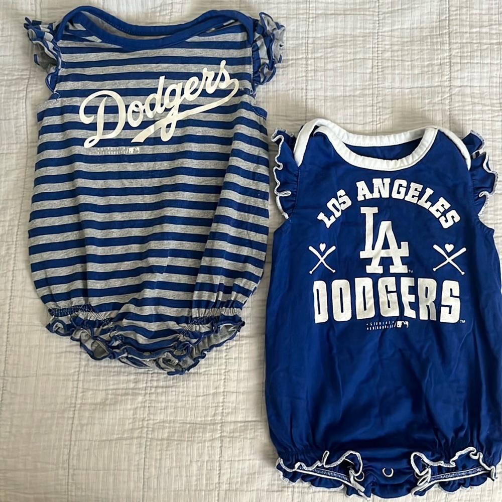 Dodgers baby girl set